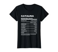 Catalina Durchschnittliche Nährwerte Name Lustig Preisgünstiges Grafik-T-Shirt, Damen, Schwarz, S