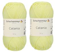 Catania Garn Schachenmayr Originals aus 100 % merzerisiertem Baumwollgarn, insgesamt 100 g. Je 50 g / 125 m Amigurumi-Garn Fine-Sport 2 (100 Mimosen)