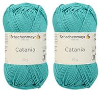 Catania Garn Schachenmayr Originals aus 100% merzerisiertem Baumwollgarn, insgesamt 100 g. Je 50 g / 125 m Amigurumi-Garn Fine-Sport 2 (253 Jade)