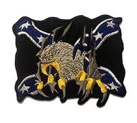 Catch the Patch Adler Fahne Flagge Aufnäher zum Aufbügeln 8,5 x 6,6 cm Bügelbild für Kinder Mädchen mit Lieblingsvogel Federtier, Bügelpatch Patches Bügelflicken