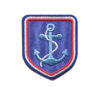 Catch the Patch Anker Wappen Aufnäher zum Aufbügeln 5 x 6,3 cm Bügelbild für Kinder Erwachsene mit Nordsee Hafen Vintage Original, Bügelpatch Patches Bügelflicken Geschenk
