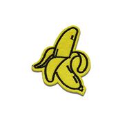 Catch the Patch Banane Obst Frucht - (Größe: 5,4 x 7,3 cm) Aufnäher, Bügelbilder, Aufbügler, Applikationen, Patches, Sticker zum Aufbügeln oder Aufnähen - für Kleidung, Taschen, Jacken
