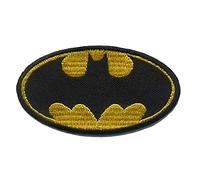 Batman Logo - Aufnäher, Bügelbild, Aufbügler, Applikationen, Patches, Flicken, zum aufbügeln, Größe: 7,8 x 4,3 cm