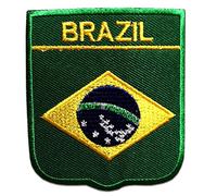 Catch the Patch Brasilien Flagge Fahne - (Größe: 6,5 x 7,5 cm) Aufnäher, Bügelbilder, Aufbügler, Applikationen, Patches, Sticker zum Aufbügeln oder Aufnähen - für Kleidung, Taschen, Jacken