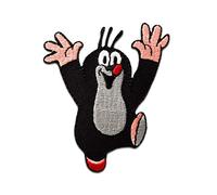 Catch the Patch Der kleine Maulwurf Comic Kinder - (Größe: 7,1 x 6,3 cm) - Aufbügler & Applikationen in verschiedenen Größen - Ideal für Kleidung, Schulranzen, Jeans & Rucksäcke