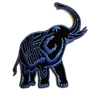 Catch the Patch Elefant Tier Thailand Aufnäher zum Aufbügeln 9,8 x 9,8 cm Bügelbild für Kinder Mädchen mit Lieblingstier Wild, Bügelpatch Patches Bügelflicken