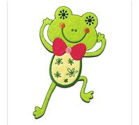 Catch the Patch Frosch - (Größe: 12,3 x 7,3 cm) - Aufbügler & Applikationen in verschiedenen Größen - Ideal für Kleidung, Schulranzen, Jeans & Rucksäcke
