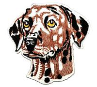 Catch the Patch Hund Aufnäher zum Aufbügeln 8,5 x 8,7 cm Bügelbild für Kinder Mädchen mit Lieblingstier Wild, Bügelpatch Patches Bügelflicken
