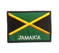 JAMAICA Flagge Fahne - Aufnäher, Bügelbild, Aufbügler, Applikationen, Patches, Flicken, zum aufbügeln, Größe: 7.4 x 5.4 cm