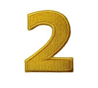 Catch the Patch Nummer Gelb - (Größe: 4,9 x 3,3 cm) - Hochwertiger Stickpatch zum Aufnähen oder Aufbügeln - Für Shirts, Jacken, Taschen & mehr