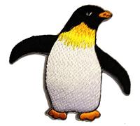 Catch the Patch Pinguin Kinder Tier Happy Feet Aufnäher zum Aufbügeln 7,8 x 7,2 cm Bügelbild für Kinder Mädchen mit Lieblingsvogel Federtier, Bügelpatch Patches Bügelflicken