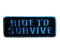 Catch the Patch Ride To Survive Biker - (Größe: 9,5 x 3,8 cm) - Stickpatch - Ideal für Kutte, Rockerjacke, Jeansweste, Kleidung & Accessoires - Robuster Patch für Erwachsene
