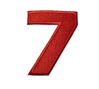 Catch the Patch Rote Nummer - (Größe: 4,8 x 3,8 cm) - Hochwertiger Stickpatch zum Aufnähen oder Aufbügeln - Für Shirts, Jacken, Taschen & mehr