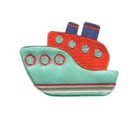 Catch the Patch Schiff Boot Aufnäher zum Aufbügeln 6,1 x 4,8 cm Bügelbild für Kinder Erwachsene mit Nordsee Hafen Vintage Original, Bügelpatch Patches Bügelflicken Geschenk