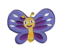 Catch the Patch Schmetterling Aufnäher zum Aufbügeln 6,5 x 4,8 cm Bügelbild für Kinder Mädchen mit Lieblingstier Insekt, Bügelpatch Patches Bügelflicken