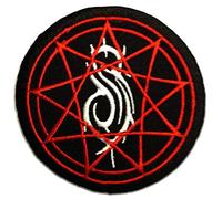 Catch the Patch Slipknot Stern Logo - (Größe: Ø 7,7 cm) Aufnäher, Bügelbilder, Aufbügler, Applikationen, Patches, Sticker zum Aufbügeln oder Aufnähen - für Kleidung, Taschen, Jacken