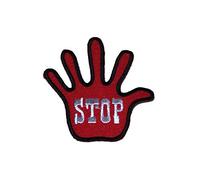 Catch the Patch STOP SIGN Symbol Logo - (Größe: 7,0 x 7,0 cm) Aufnäher, Bügelbilder, Aufbügler, Applikationen, Patches, Sticker zum Aufbügeln oder Aufnähen - für Kleidung, Taschen, Jacken