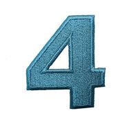 Catch the Patch Zahl/Ziffer Blau - (Größe: 4,9 x 4,1 cm) - Hochwertiger Stickpatch zum Aufnähen oder Aufbügeln - Für Shirts, Jacken, Taschen & mehr