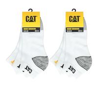 Caterpillar CAT 6 Paar WORK SNEAKERS ArbeitsSneaker Sneaker ArbeitsSocken Socken Strümpfe Größe 39-50 (39-42, 6 Paar Weiß)