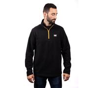 Caterpillar Cat Mikrofleece Viertelzip Polyester Herren Schwarz Sweatshirt 2XL