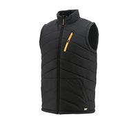 Caterpillar CAT Workwear Essentials Herren-Weste, gesteppt, Weste, Schwarz, XL