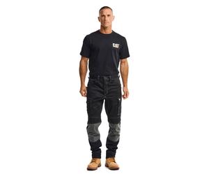 Caterpillar Essential Knie-Taschen Stretch Holster Polyester Herren schwarze Outdoor-Hosen 30 (Größe)