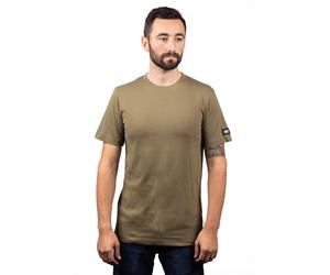 Caterpillar Essentials Kurzarm-Baumwoll-Herren T-Shirt in Grün M