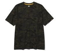 Caterpillar Herren-T-Shirt mit Markenlogo (normale und große Größen), Night Camo Black, Mittel