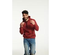 Caterpillar Markenbanner Baumwolle Herren Roter Kapuzenpullover L