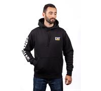 Caterpillar Markenbanner Baumwolle Herren Schwarz Kapuzensweatshirt M
