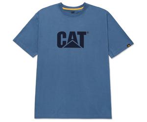 Caterpillar Markenlogo Baumwoll Herren Blau T-Shirt L