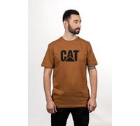 Caterpillar Markenlogo Baumwoll-Herren T-Shirt Bronze L