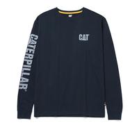 Caterpillar Men's Trademark Banner Long Sleeve T-Shirt (Regular and Big & Tall Sizes), Dark Marine, X Large