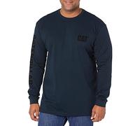 Caterpillar Men's Trademark Banner Long Sleeve T-Shirt (Regular and Big & Tall Sizes), Dark Marine, Large