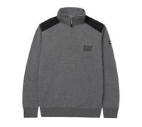 Caterpillar - Sweatshirt mit kurzem Reißverschluss für Herren/Damen Unisex (Dunkles Grau) S
