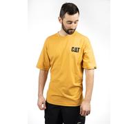 Caterpillar W05324 Markenzeichen Baumwolle Herren Gelbes T-Shirt L