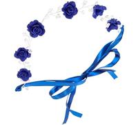 CATIEBYE Blaues Brautstirnband mit Perlen und Strass Marine Haarband für Hochzeit Damen Haarschmuck Leicht Anzulegen Dekoratives Accessoire für Brautfrisur
