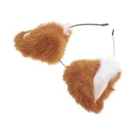 CATIEBYE Fuchsohren Haarreif aus Plüsch 1 Stück Bequemes Stirnband mit Langem Fell für Erwachsene für Cosplay und Gesichtsreinigung