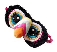 CATIEBYE Plüsch Schlafmaske Kinder Groß Maulwurf Vogel Motiv Weich Lichtblockierend Nachtmaske für Reisen Übernachtung Geburtstag Mädchen