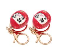 CATIEBYE Traditionelle Japanische Puppen Schlüsselanhänger aus Kunstharz und Metall Tragbar 2 Stück pack mit Einzigartigem Design für Glück und zum Befestigen an Taschen
