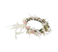 CATIEBYE Vintage Blumenkranz Haarschmuck Zartes Elastisches Stirnband mit Natürlichem Blütenmotiv Eleganter Kopfschmuck für Frauen Braut und Festliche Anlässe Wie Hochzeit und