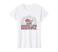Cats Make Life Truly Beautiful Cat Paw Beans Garn Playful Preisgünstiges Grafik-T-Shirt, Damen, Weiß, M