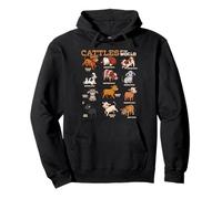 Cattles of The World Breeds Süße Kuh, Liebhaberin von Nutztieren Pullover Hoodie