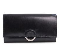 Catwalk Collection Handbags - Damen Leder Geldbörse - Geldbeutel/Portmonee Groß - 8 Kartenfächer und Münzfach - RFID Schutz - Odette - Schwarz