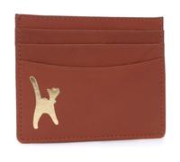 Catwalk Collection Handbags - Damen Leder Kreditkartenetui - Kartenetui Klein/Mini - 6 Kartenfächer - Geschenkbox - RFID Schutz - Polina - Hellbraun