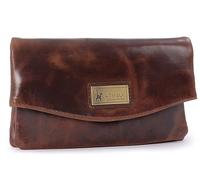 Catwalk Collection Handbags - Damen Leder Umhängetasche - Crossbody Bag Klein - Abendtasche - Clutch mit Abnehmbarer Schultergurt - Hannah - Braun