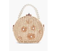 Catwalk Handtasche Beige, Damen, Größe: ONE SIZE, Material: Bast,Synthetik