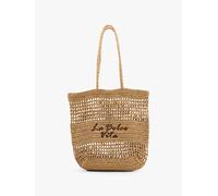 Catwalk Shopper Beige, Damen, Größe: ONE SIZE, Material: Bast,Synthetik