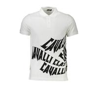 Cavalli Class Bianco Baumwoll Herren Polo XL