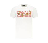 Cavalli Class Bianco Baumwoll Herren T-Shirt M